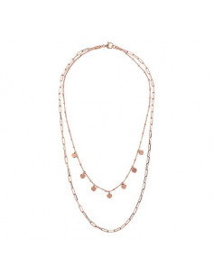 Double Collier Finition Or Rose  BRONZALLURE