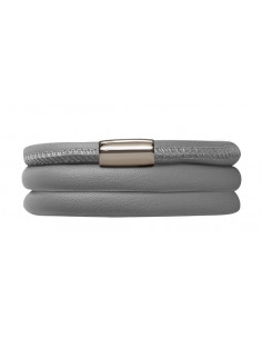 Bracelet Triple Cuir gris Endless 12103-57